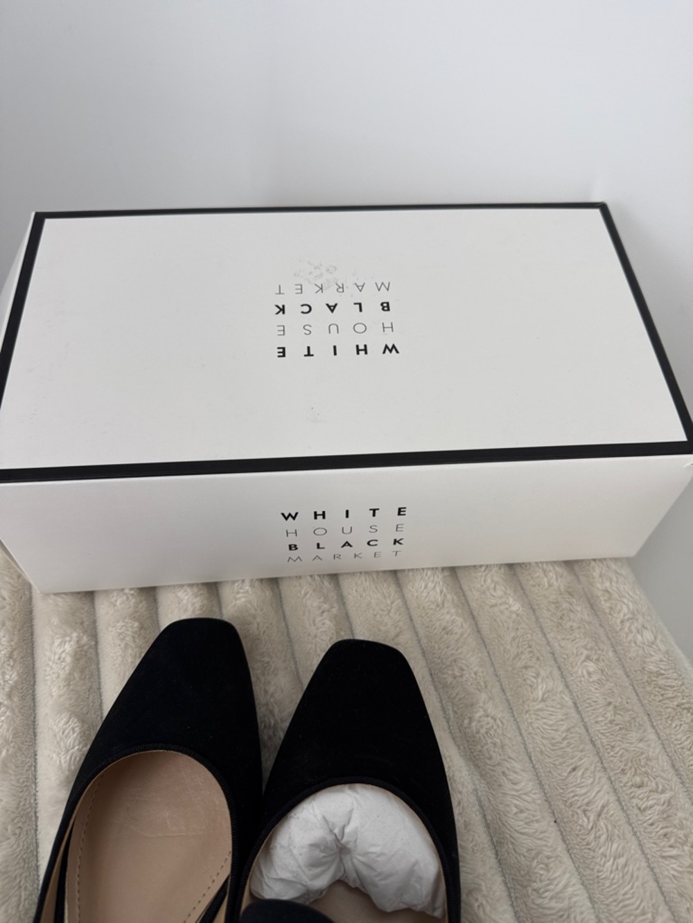 White House Black Market "Gracen" square toe ballet flats in black size 7 - Picture 5 of 8